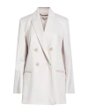 Agnona Woman Blazer Off White Size 4 Wool, Viscose, Elastane In White