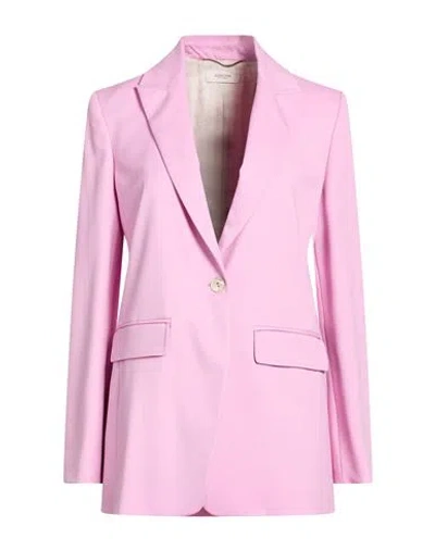 Agnona Woman Blazer Pink Size 4 Wool