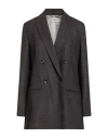 Agnona Woman Blazer Plum Size 4 Wool, Viscose, Elastane In Black