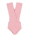 Agnona Woman Bodysuit Antique Rose Size S Cotton, Polyamide, Elastane In Pink