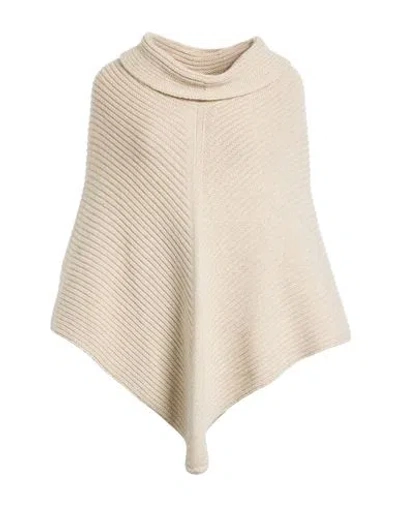 Agnona Woman Cape Light Grey Size Onesize Cashmere, Metal In Brown