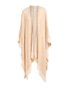 Agnona Woman Cape Sand Size Onesize Cashmere, Silk, Wool, Cotton