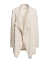 Agnona Woman Cardigan Beige Size L Cashmere, Silk, Polyester In Multi
