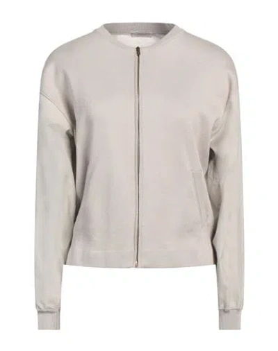 Agnona Woman Cardigan Beige Size S Silk, Cotton, Metal