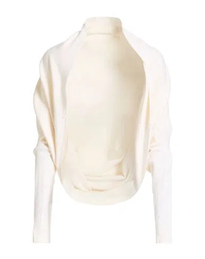 Agnona Woman Cardigan Cream Size Onesize Cotton, Cashmere In Neutral