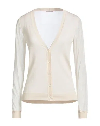 Agnona Woman Cardigan Cream Size S Cashmere, Polyamide, Cupro In White