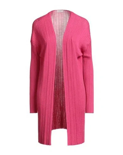 Agnona Woman Cardigan Fuchsia Size S Cashmere, Silk In Pink