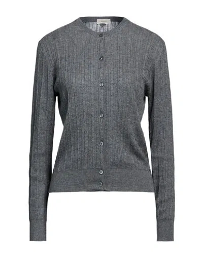 Agnona Woman Cardigan Grey Size S Cashmere, Silk In Gray