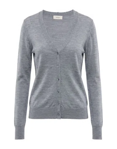 Agnona Woman Cardigan Grey Size S Cashmere, Wool, Silk