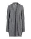 Agnona Woman Cardigan Grey Size L Wool, Cashmere, Silk