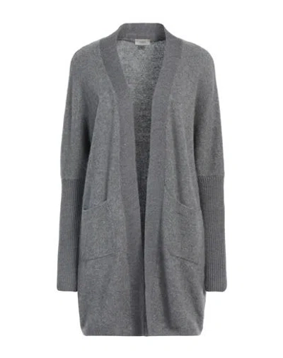 Agnona Woman Cardigan Grey Size Xl Wool, Cashmere, Silk