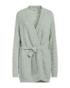Agnona Woman Cardigan Light Green Size Xs Cashmere, Metal In Green