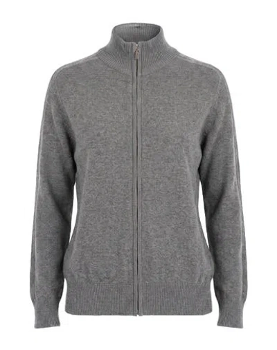 Agnona Woman Cardigan Light Grey Size S Cashmere, Polyester