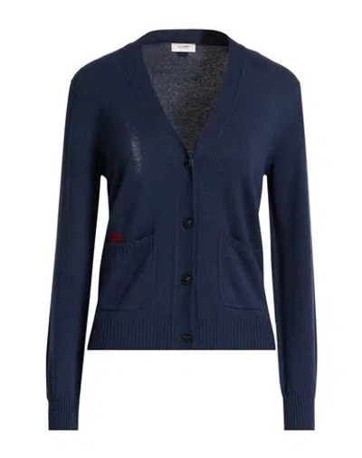 Agnona Woman Cardigan Midnight Blue Size S Cotton, Cashmere, Metal