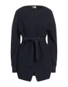 Agnona Woman Cardigan Midnight Blue Size Xl Cotton, Cashmere In Blue