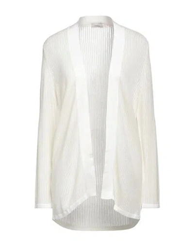 Agnona Woman Cardigan Off White Size M Cashmere, Silk