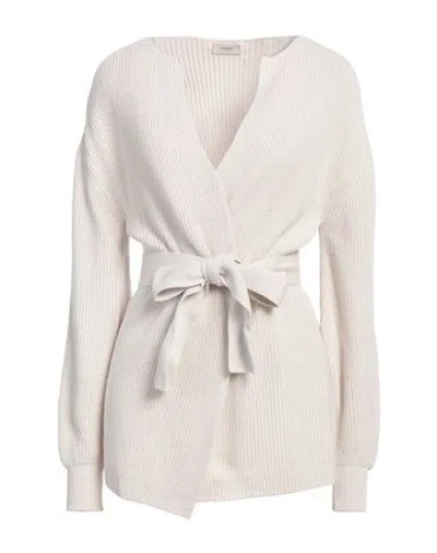 Agnona Woman Cardigan Off White Size M Cotton, Cashmere
