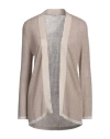 Agnona Woman Cardigan Taupe Size S Cashmere, Silk In Grey