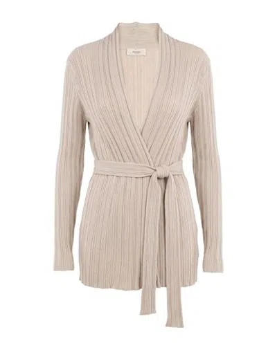Agnona Woman Cardigan Taupe Size S Cashmere, Silk In Grey