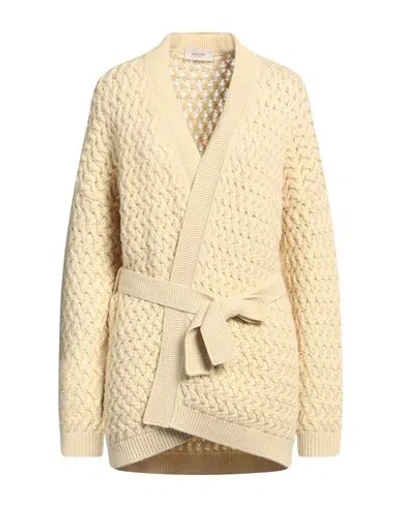 Agnona Woman Cardigan Yellow Size Xs Cashmere, Metal