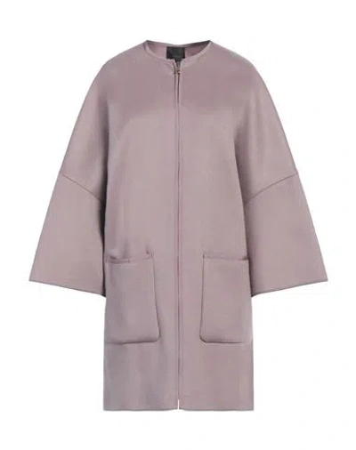 Agnona Woman Coat Antique Rose Size M Cashmere, Viscose, Cotton In Pink