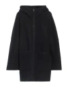 Agnona Woman Coat Black Size M Cashmere, Viscose, Cotton In Black