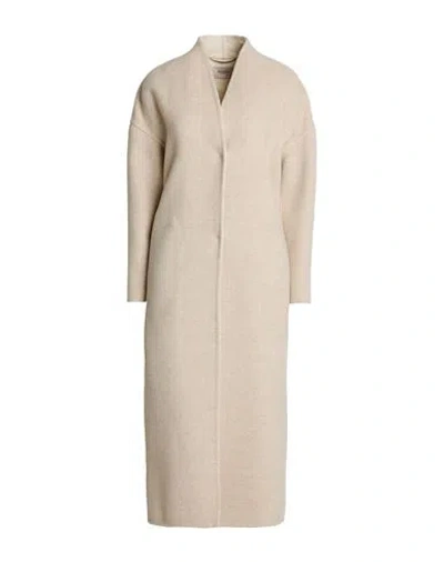 Agnona Woman Coat Ivory Size 4 Cashmere In White
