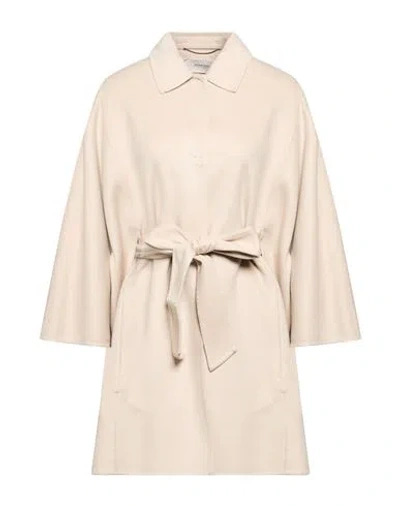 Agnona Woman Coat Ivory Size S Cashmere In White