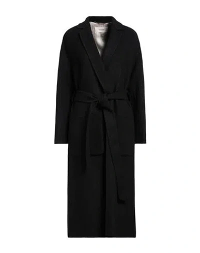 Agnona Woman Coat Steel Grey Size 14 Cashmere
