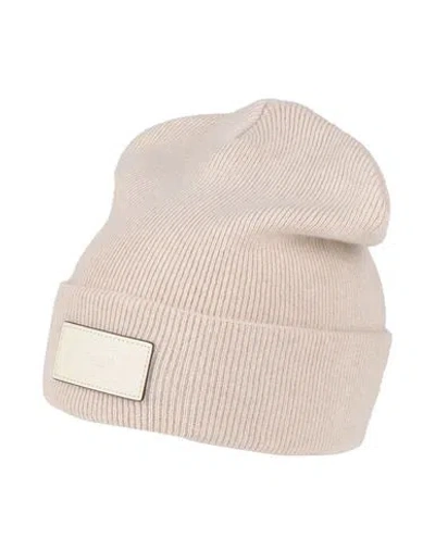Agnona Woman Hat Beige Size Onesize Cashmere In Sand