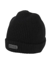 Agnona Woman Hat Black Size Onesize Cashmere, Calfskin