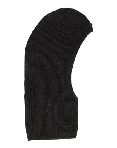 Agnona Woman Hat Black Size Onesize Cashmere, Silk, Polyamide, Metallic Polyester