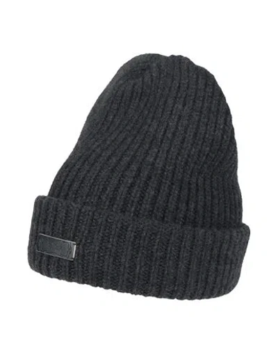 Agnona Woman Hat Charcoal Size Onesize Cashmere In Gray