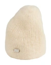 Agnona Woman Hat Cream Size Onesize Mohair Wool, Polyamide In White