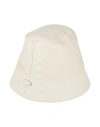 Agnona Woman Hat Cream Size S Lambskin In White