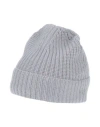 Agnona Woman Hat Grey Size Onesize Cashmere In Grey