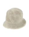Agnona Woman Hat Light Grey Size S Ovine Leather In Gray