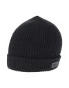 Agnona Woman Hat Midnight Blue Size Onesize Cashmere, Calfskin