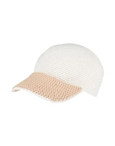 Agnona Woman Hat Off White Size S Cotton