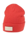 Agnona Woman Hat Tomato Red Size Onesize Cashmere