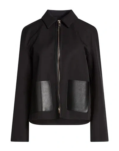 Agnona Woman Jacket Black Size 12 Cotton, Polyamide