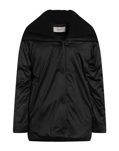 Agnona Woman Jacket Black Size 14 Polyester, Cashmere
