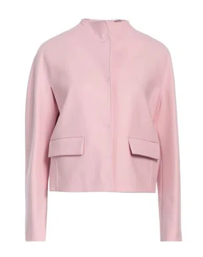 Agnona Woman Jacket Blush Size 10 Wool, Elastane In Pink