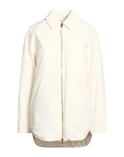 Agnona Woman Jacket Cream Size 6 Polyester In White
