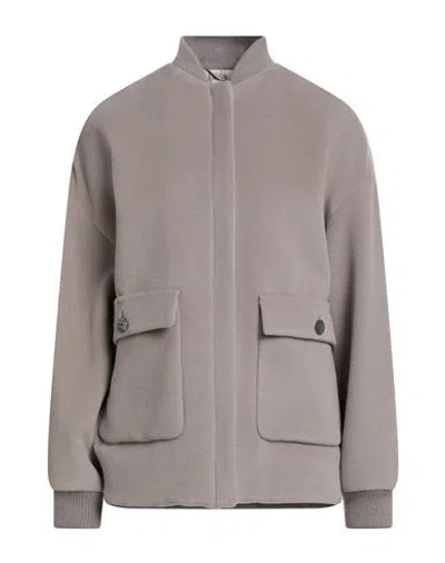 Agnona Woman Jacket Light Grey Size 4 Alpaca Wool, Wool, Triacetate, Polyester, Cashmere In Gray