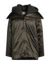 Agnona Woman Jacket Military Green Size 2 Polyester, Cashmere