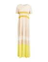 Agnona Woman Maxi Dress Beige Size S Cashmere