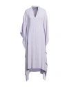Agnona Woman Maxi Dress Lilac Size 8 Viscose, Acetate, Silk, Cotton In Purple
