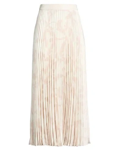 Agnona Woman Maxi Skirt Beige Size 4 Polyester In White