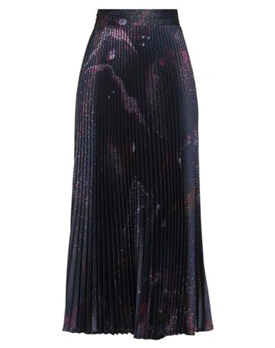 Agnona Woman Maxi Skirt Midnight Blue Size 4 Polyester